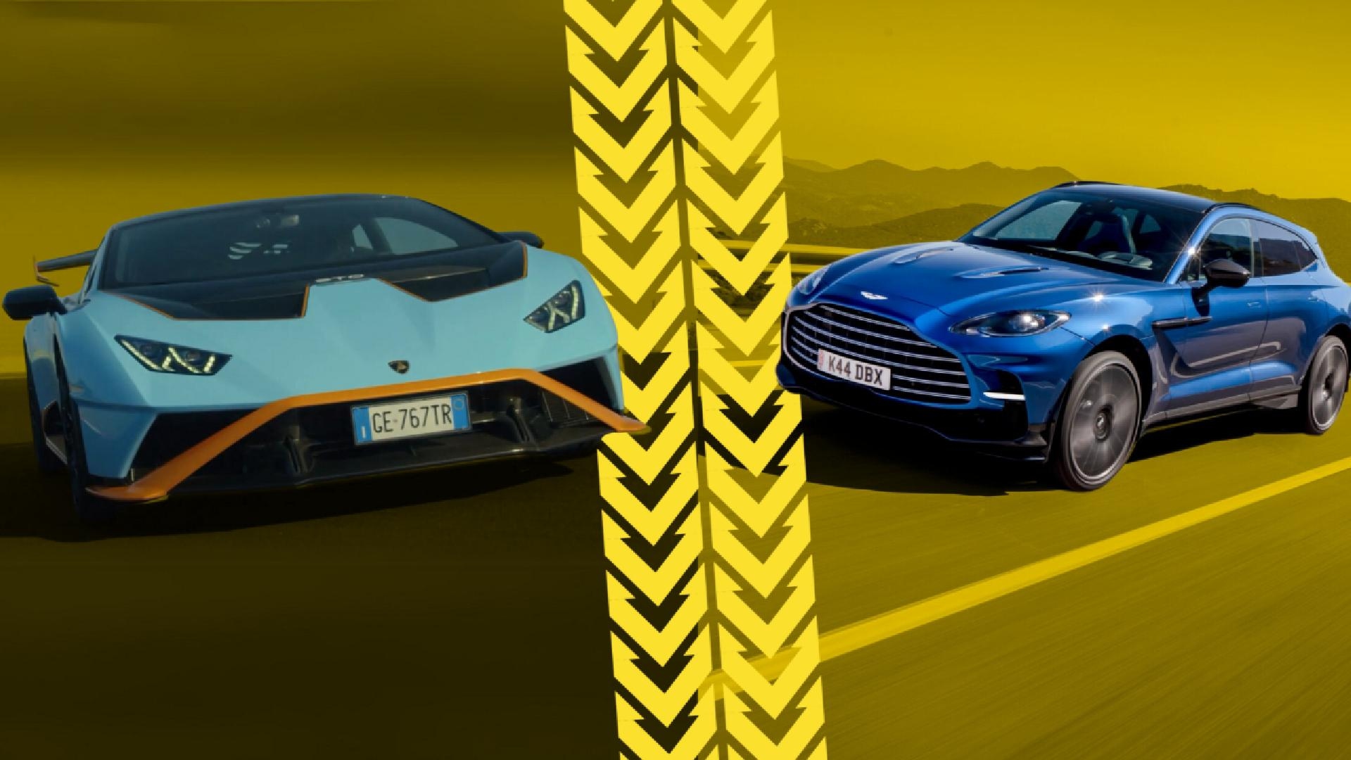 Lamborghini Huracan STO Versus Aston Martin DBX in a Battle of Icons